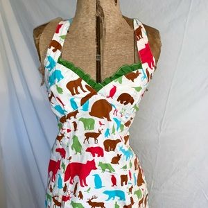 Adorable Anthropologie forest animals themed apron